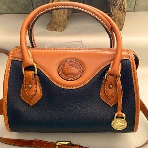 Dooney & Bourke Dark Navy AWL R710 Satchel & Crossbody Strap Made in USA 🇺🇸